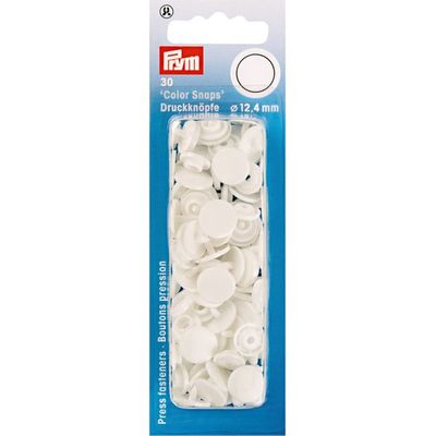 PRYM - Trykknapper plast, 393103 hvit