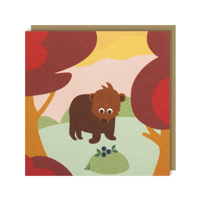 Hovedbilde Kort - Bjørn i skogen